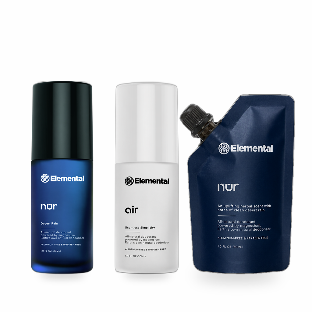Elemental gift pack — NUR and Air roll-on deodorants with a NUR refill pouch