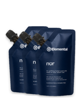 Elemental NUR refill 3-pack — three natural deodorant refill pouches